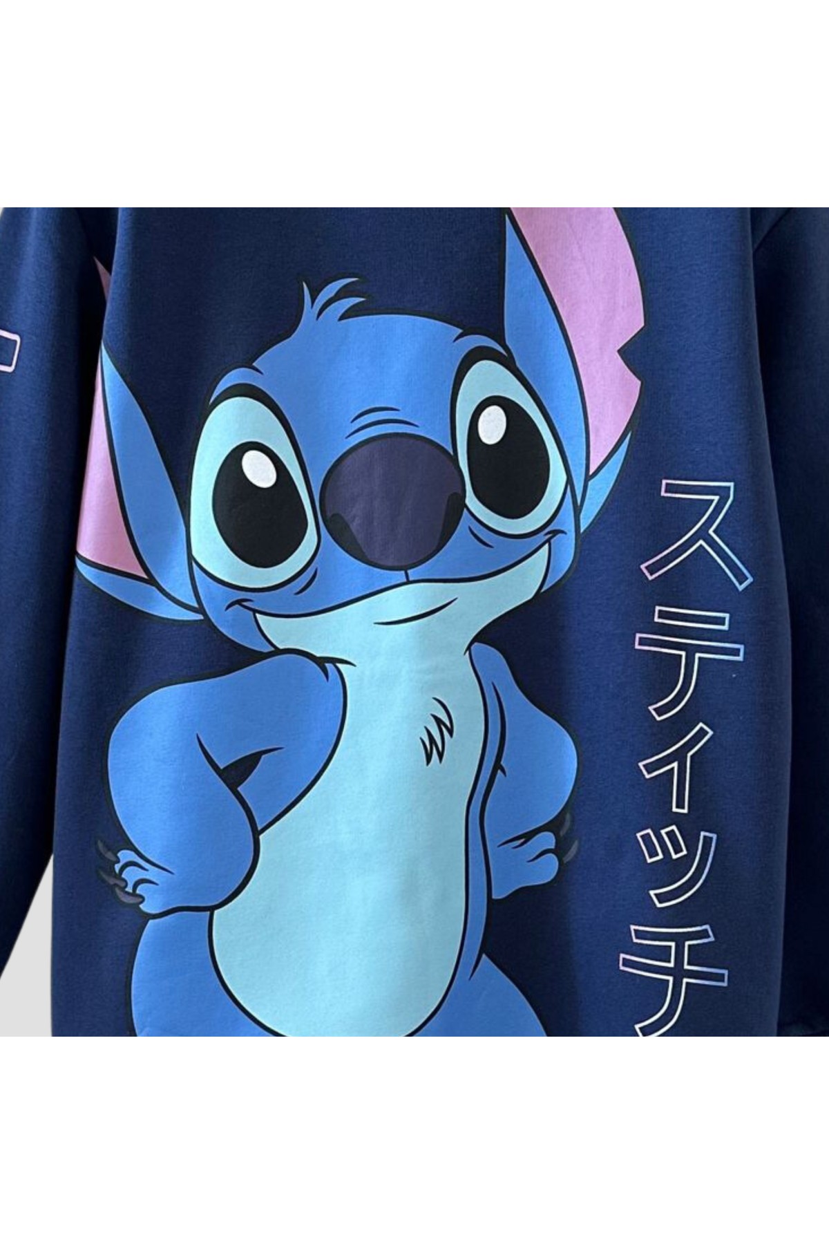 ORİJİNAL DISNEY STITCH BASKILI KAPÜŞONLU KIZ ÇOCUK SWEATSHIRT ŞARDONLU POLARLI 55129 MOR BOL KESİM