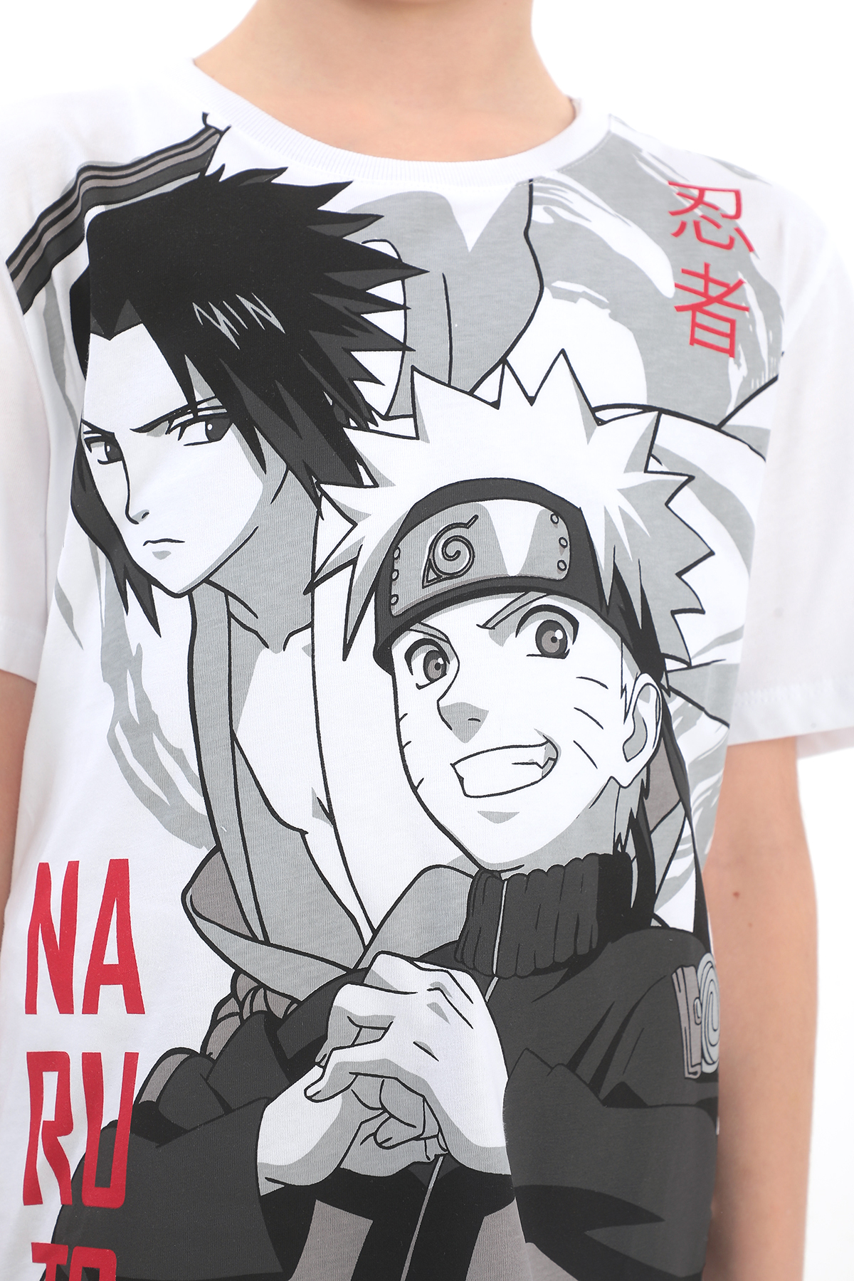 ORİJİNAL NARUTO SASUKE UZUMAKİ  ÇOCUK T​SHIRT- 54935-BEYAZ