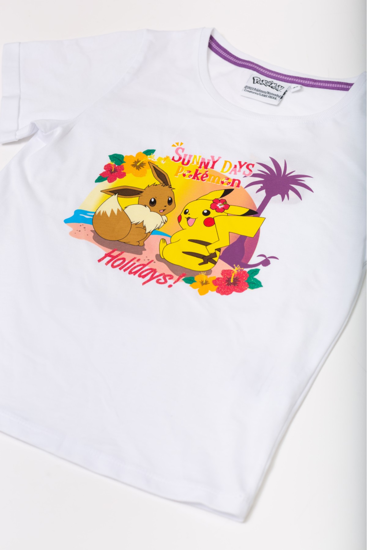 ORİJİNAL POKEMON PIKACHU SİMLİ BASKILI PAMUK COCUK T-SHIRT- 54938-BEYAZ