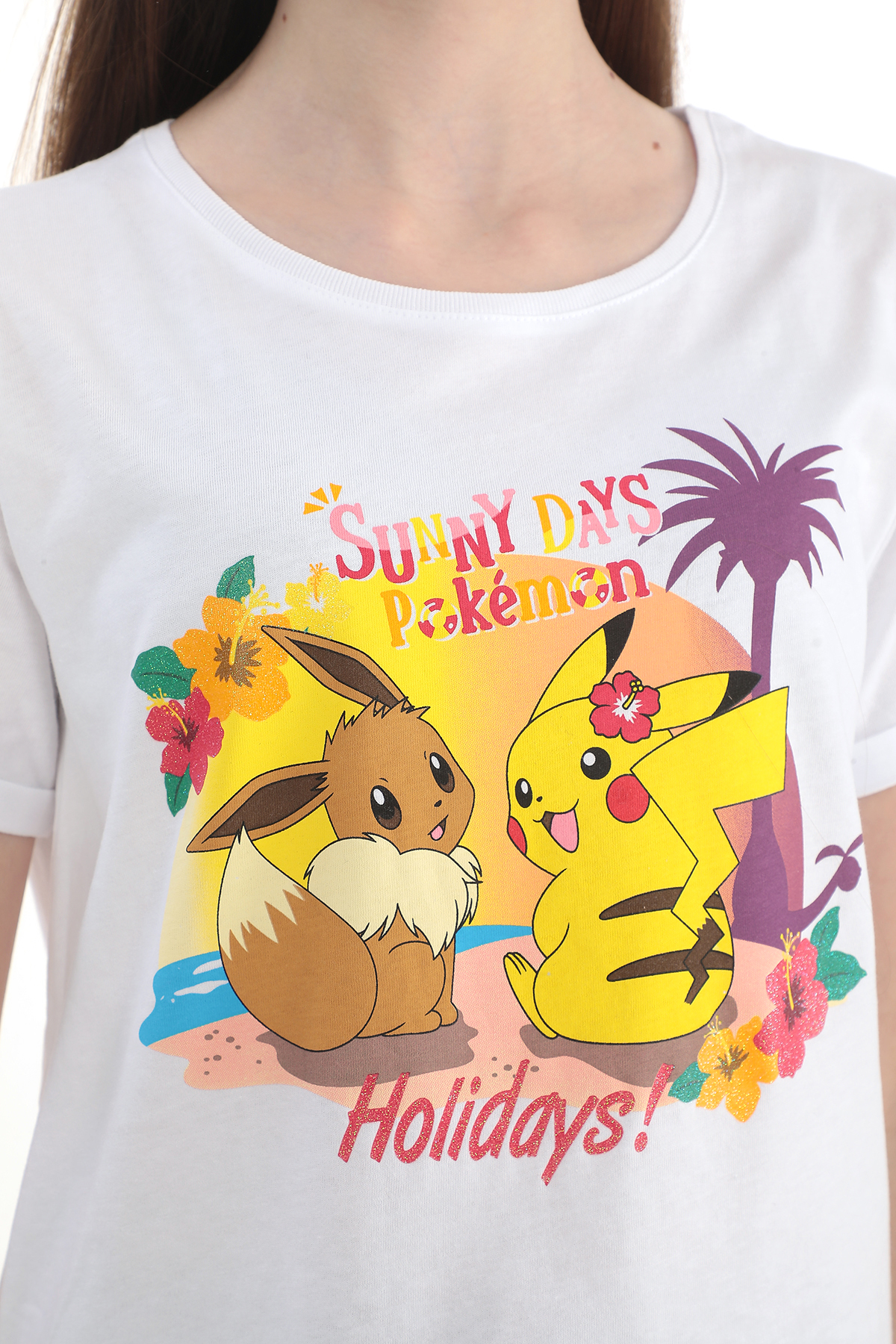 ORİJİNAL POKEMON PIKACHU SİMLİ BASKILI PAMUK COCUK T-SHIRT- 54938-BEYAZ